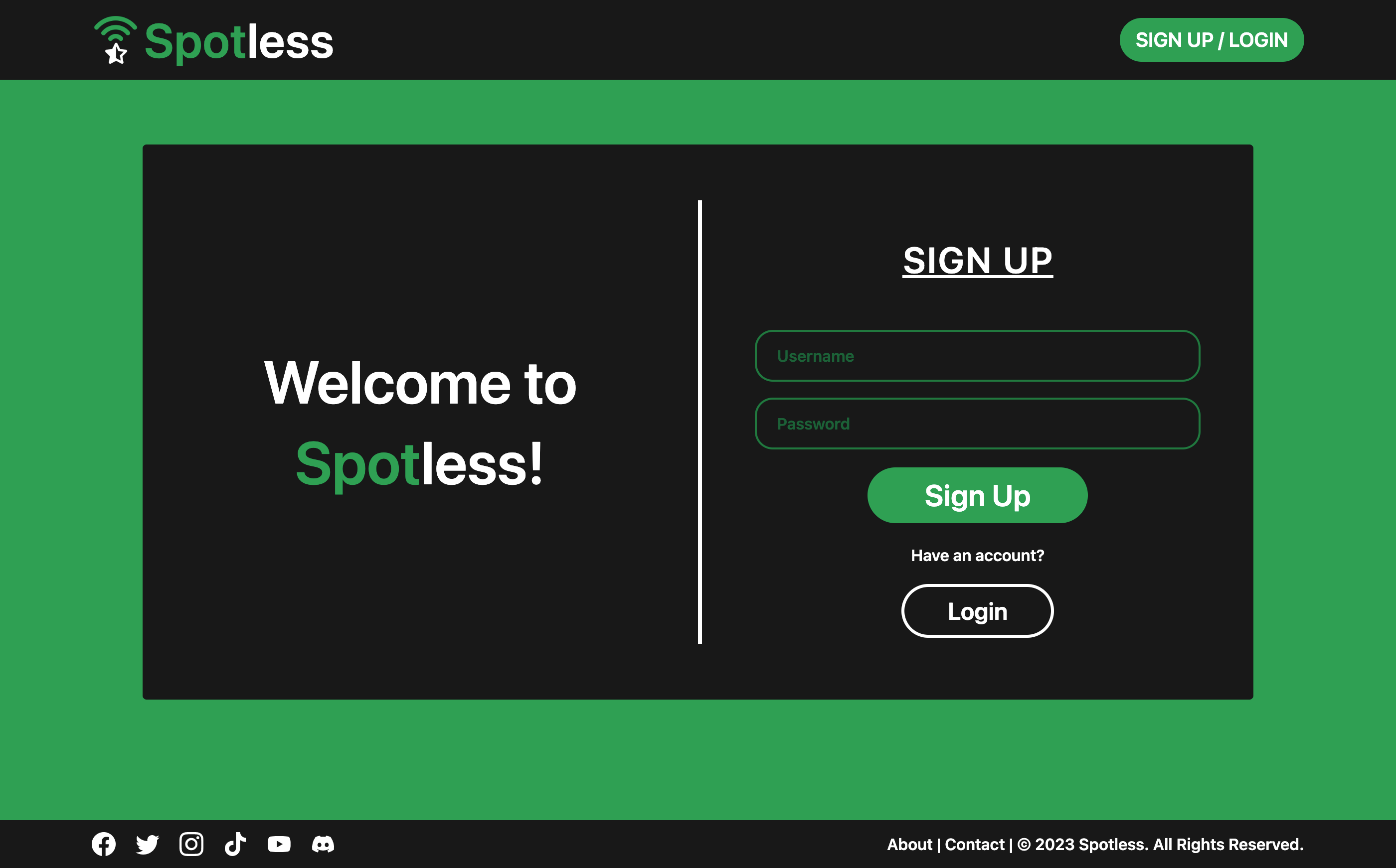 spotless signup
