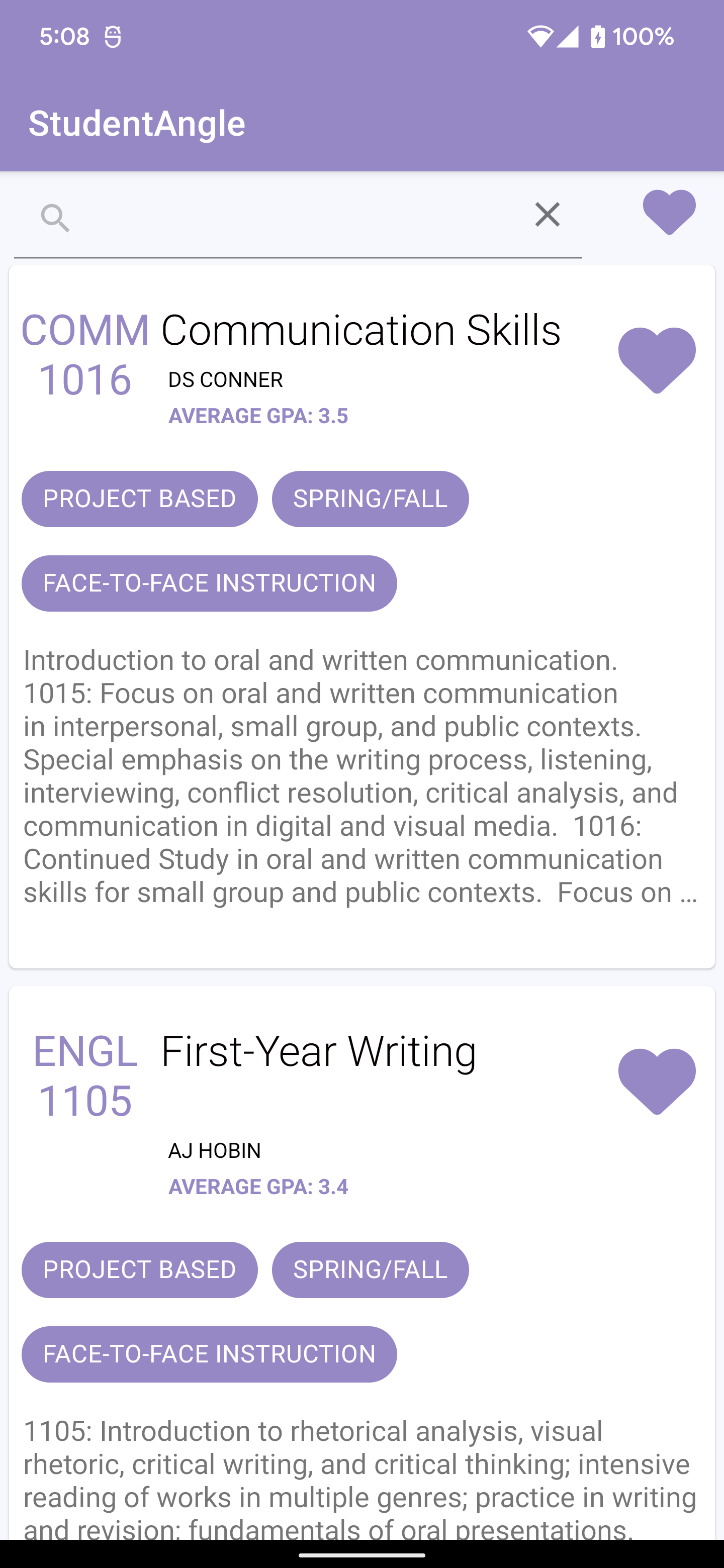 studentangle favorites